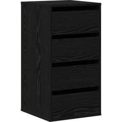 Vidaxl - Commode d'angle Chêne Noir 40x41x76 cm Bois d'ingénierie