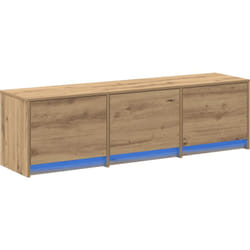 Meuble tv avec led Chêne artisanal 140x34x40 cm Bois d'ingénierie Vidaxl