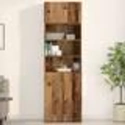 Buffet Bas Rustique - vidaXL - Bois Massif - Marron - 120x40x2 cm - 2 Portes