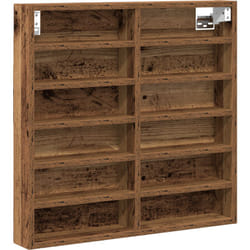 Vidaxl - Vitrine en bois vieilli 60x8,5x58 cm en bois d'ingénierie