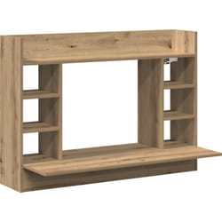 Bureau mural chêne noir 105x48x75 cm en bois d'ingénierie vidaXL