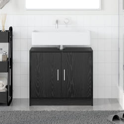 Vidaxl - Cabinet De Lavabo Chêne Noir 63 X 29 X 55 Cm Bois D'Ingénierie