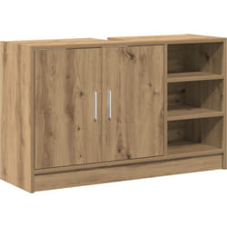 Meuble sous lavabo Chêne artisanal 90x29x55 cm Bois d'ingénierie vidaXL