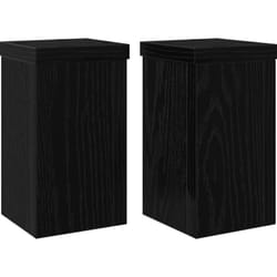 Vidaxl - Supports de plantes 2 pcs en chêne noir, dimensions 10x10x18 cm, fabriqués en bois d'ingénierie.