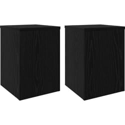 Vidaxl - Supports de plantes 2 pcs en chêne noir 25x25x35 cm, en bois reconstitué.