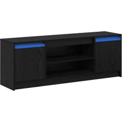 Vidaxl - Meuble tv Noir 139,5 x 34 x 50 cm Bois d'ingénierie