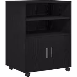 Ce cabinet à roulettes en bois d'ingénierie combine une simplicité moderne avec une grosses fonctionnalités, s'intégrant faci ...