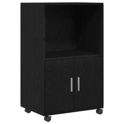 Vidaxl - Cabinet Roulant Chêne Noir 55 X 40 X 91 Cm Bois D'Ingénierie