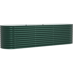 Vidaxl - Jardin surélevé vert 320x80x81 cm en acier galvanisé