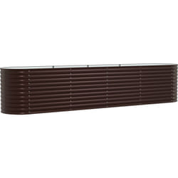 Vidaxl - Bac surélevé marron 400x80x81 cm en acier galvanisé