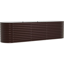 Vidaxl - Bac de jardin surélevé marron 320x80x81 cm en acier galvanisé