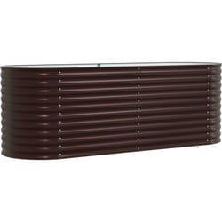 Vidaxl - Bac de jardin surélevé marron 240x80x81 cm en acier galvanisé
