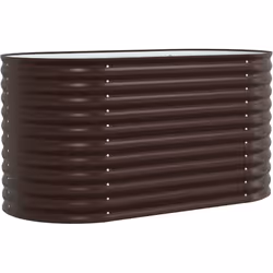 Ce bac de jardin oval en acier galvanisé apporte une ambiance stylée à l'extérieur avec son look moderne, parfait pour les am ...