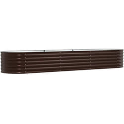 Jardinière Surélevée Marron 320 X 80 X 44 Cm Acier Vidaxl
