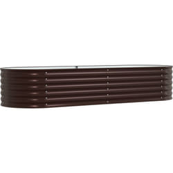 Vidaxl - Jardinière en acier galvanisé marron 240x80x44 cm