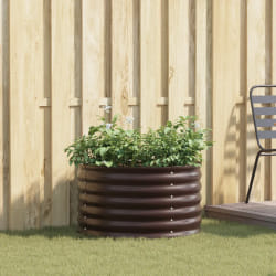 vidaXL Jardinière surélevée Marron 80 x 80 x 44 cm Acier
