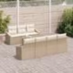 vidaXL Canapé de Jardin 8 pièces avec coussins beige en poly rotin et acacia