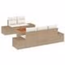 vidaXL Salon de jardin 6 pièces avec coussins en poly rotin beige et acacia