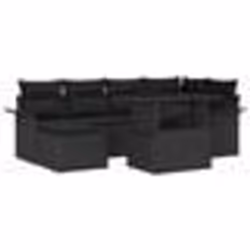 vidaXL Ensemble de canapé jardin 7 pièces avec coussins en rotin synthétique noir