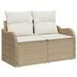 Ensemble de 9 pièces de canapé de jardin vidaXL avec coussins en poly rotin beige