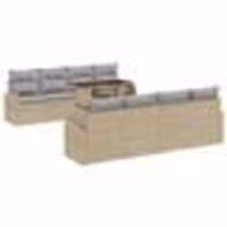 vidaXL Ensemble de canapé de jardin 9 pièces avec coussins beige poly rattan