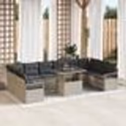 vidaXL Ensemble de canapé de jardin 11 pièces avec coussins gris clair
