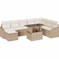 Cet ensemble de canapés de jardin crée une ambiance parfaite pour des moments décontractés, alliant confort et style. Idéal p ...