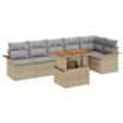 vidaXL Set de salle à manger de jardin 7 pièces