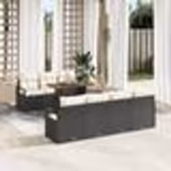 Ensemble de Canapés de Jardin 8 Pièces avec Coussins en Poly Rattan Noir