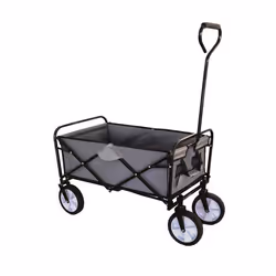 Benson Outdoor Chariot Pliable pour Extérieurs Idéal pour les Vacances ou la Plage Construction en Acier Revêtu de Poudre Noi ...