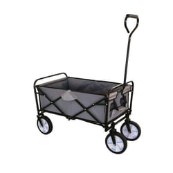 Benson Outdoor Chariot Pliable pour Extérieurs Idéal pour les Vacances ou la Plage Construction en Acier Revêtu de Poudre Noire