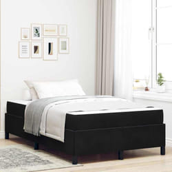 Vidaxl - Cadre De Lit Avec Matelas Noir Et Blanc 120 X 190 Cm Velours