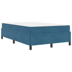 Vidaxl Cadre De Lit Bleu Foncé, Blanc Et Bleu Foncé 120 X 190 Cm