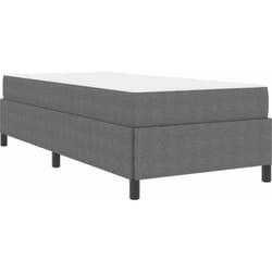 Cadre de lit Gris clair 90 x 190 cm Tissu en velours côtelé Vidaxl