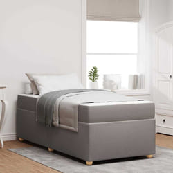Vidaxl - Cadre De Lit Avec Matelas Avec Matelas Taupe 90 X 200 Cm Tissu