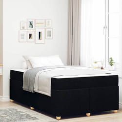 vidaXL Ensemble de lit complet Noir 120 x 190 cm avec un matelas en mousse haute densité et un cadre en contreplaqué mate. 3399344