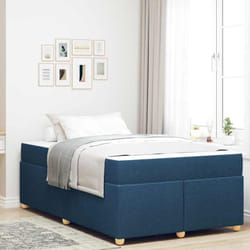 Vidaxl - Cadre De Lit Avec Matelas Avec Matelas Bleu 120 X 190 Cm Tissu