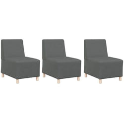 Vidaxl - Unité de Sofa Modulaire Sans Accoudoirs 3 pcs Gris foncé