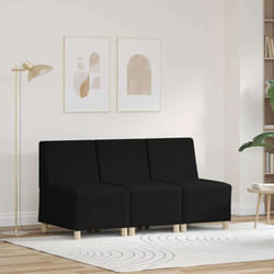 Vidaxl - Unité De Sofa Modulaire Sans Accoudoirs 3 Pcs Noir