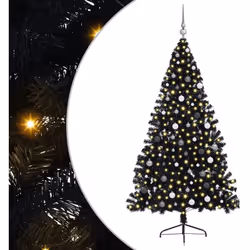 Adoptez l'esprit festif avec cet arbre de Noël artificiel pré-éclairé, une splendide pièce de décoration saisonnière parfaite ...