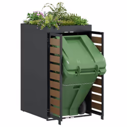 Stockage De Poubelle À Roulettes Avec Toit De Jardinière Pour Poubelle De 240l Vidaxl - Vue supplémentaire 2