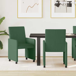Chaises De Salle À Manger Avec Roues 2 Pcs Vert Gris Vidaxl