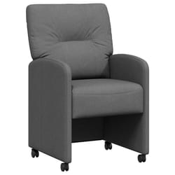 Chaises De Salle À Manger Avec Roues 2 Pcs Gris Foncé Vidaxl