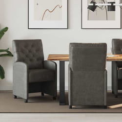 Chaises De Salle À Manger Avec Roues 2 Pcs Noir 58 X 67 X 97 Cm Vidaxl