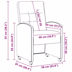 Chaises De Salle À Manger Avec Roues 2 Pcs Vert Armée Vidaxl - Vue supplémentaire 2