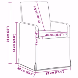 Chaises De Salle À Manger 2 Pcs Gris Clair 57 X 67 X 95 Cm Vidaxl - Vue supplémentaire 2