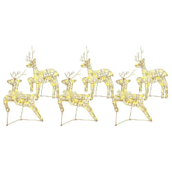 vidaXL Rennes LED avec 180 LED 6 pcs Doré PET