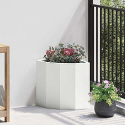 Jardinière D'Angle Blanc 30 X 30 X 35 Cm Acier Vidaxl