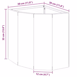 Jardinière D'Angle Rouillé 30 X 30 X 35 Cm Vidaxl - Vue supplémentaire 2