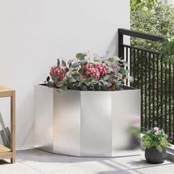 Jardinière D'Angle Argent 60 X 60 X 50 Cm Acier Inoxydable Vidaxl